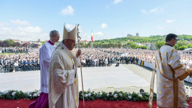 Papa Francisc pe Câmpia Libertății de la Blaj.