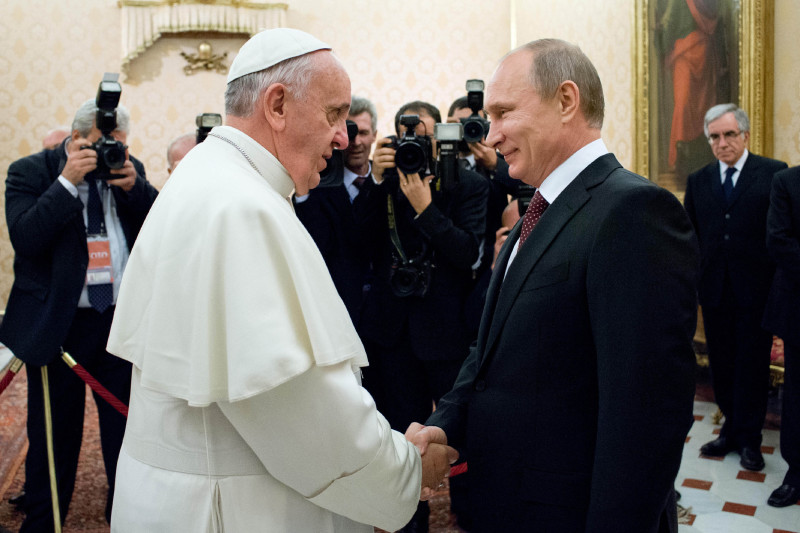 Vatican, Rome: Pope Francis meets Russian President Vladimir Putin