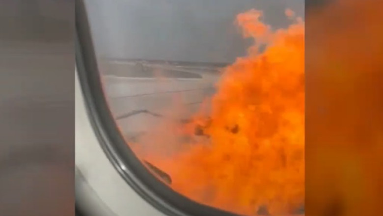 foc la motorul unui avion