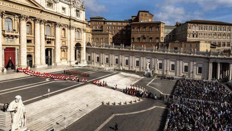 Mourning period and funeral arrangements for Pope Francis, Vatican City, Rome, Italy - 23 Apr 2025