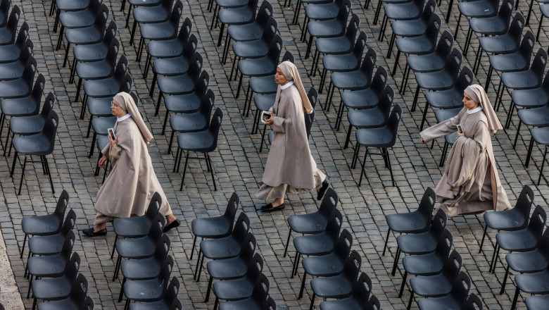 Mourning period and funeral arrangements for Pope Francis, Vatican City, Rome, Italy - 23 Apr 2025
