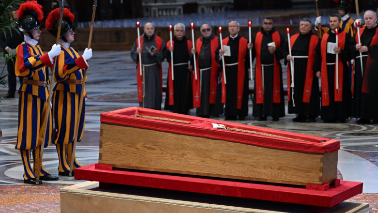 Mourning period and funeral arrangements for Pope Francis, Vatican City, Rome, Italy - 23 Apr 2025