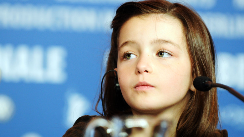 Actrița Sophie Nyweide la conferința de presă pentru filmul „Mammoth”, la Festivalul de Film de la Berlin, în 2009.