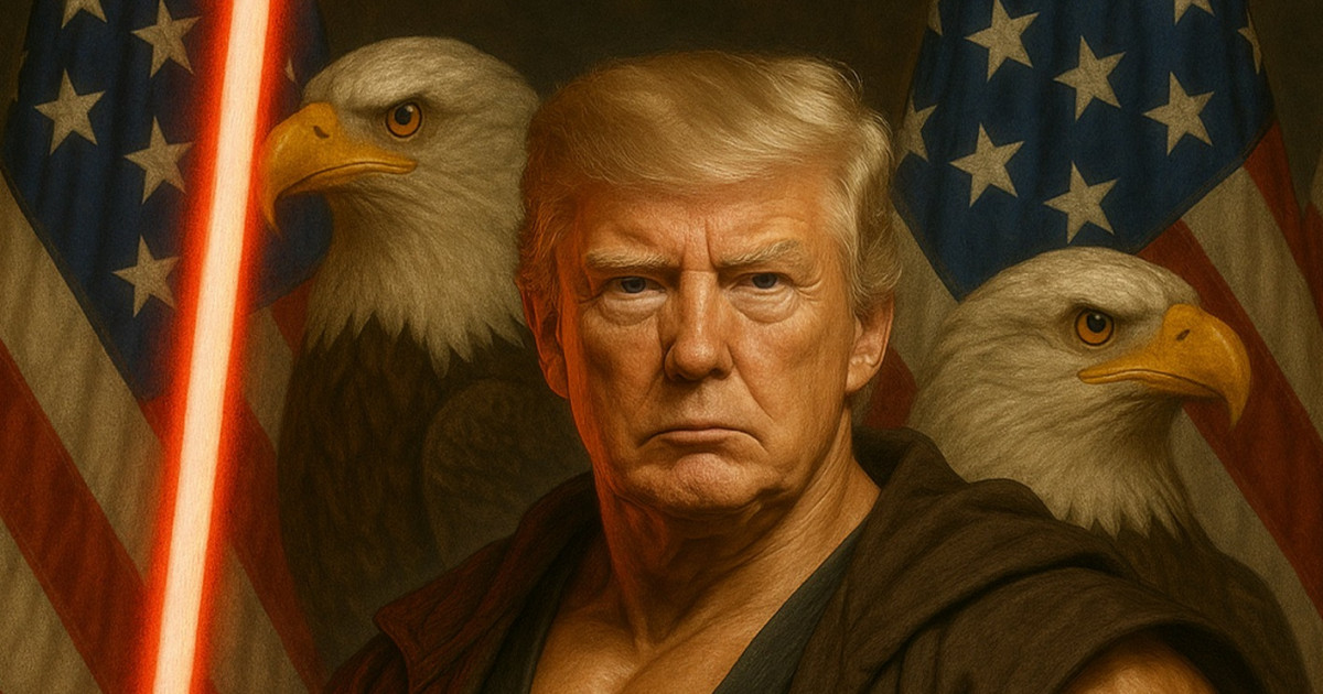 Casa Albă a publicat o imagine generată de inteligenţa artificială a lui Trump ca Jedi. Greșeală de neiertat pentru fanii Star Wars|EpicNews