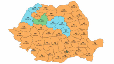 harta alegeri primul tur prezidențiale
