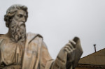 generic view of the Sistine Chapel chimney from there when Catholic cardinals vote in conclave, they burn their ballots, sending up black smoke to signal that they have not made a decision or white smoke to indicate that they have chosen a new Pope. The c