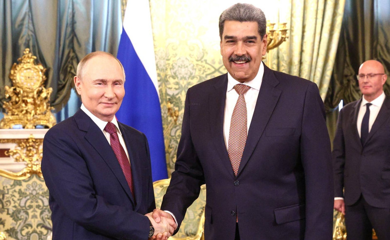 Russian President, Vladimir Putin, meets with President, Nicolas Maduro, of the Bolivarian Republic of Venezuela at the Kremlin