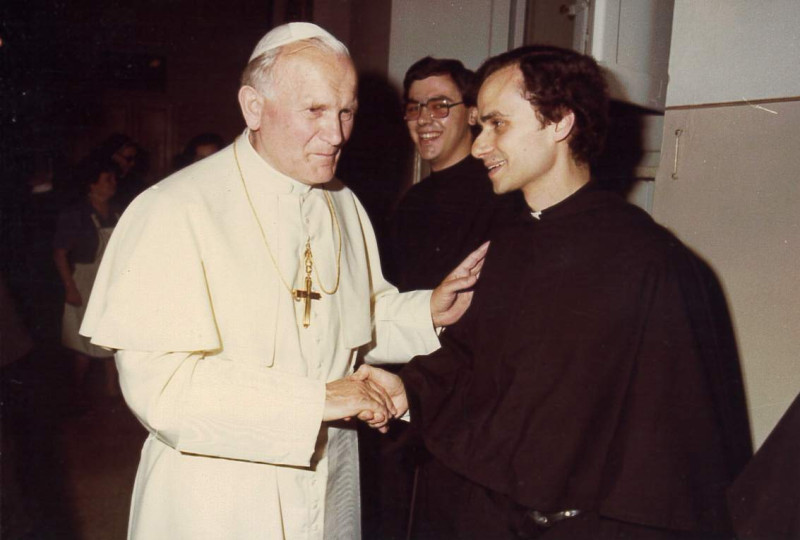 Robert Prevost with Pope John Paul II 02