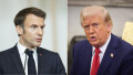 Emmanuel Macron și Donald Trump.