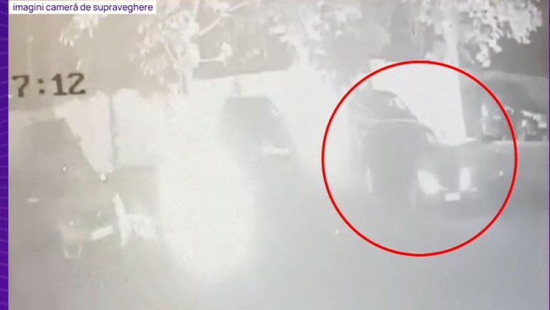 VIDEO Momentul în care o șoferiță din București, amenințată cu un cuțit, e lăsată fără mașină. Jaful s-a încheiat cu un accident