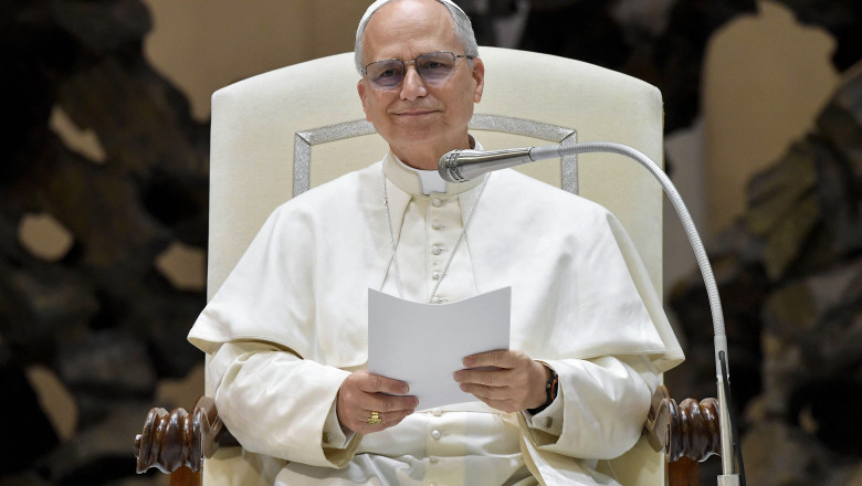 Pope Leo XIV meets Eastern Catholics to the Vatican for the Jubilee of Eastern Churches on May 14, 2025. Pope Leo XIV highlighted the need to preserve their traditions and pray for true peace. Photo by (EV) Vatican Media/ABACAPRESS.COM