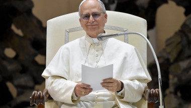 Pope Leo XIV meets Eastern Catholics to the Vatican for the Jubilee of Eastern Churches on May 14, 2025. Pope Leo XIV highlighted the need to preserve their traditions and pray for true peace. Photo by (EV) Vatican Media/ABACAPRESS.COM
