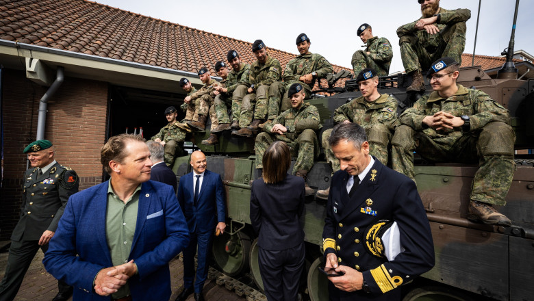 Secretary of State Gardener Signs Off on New Battle Tanks, Amersfoort - 14 May 2025