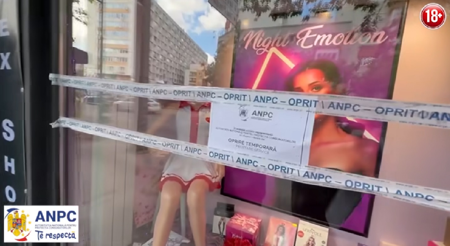 ANPC a controlat mai multe sex-shop-uri din Bucureşti şi a dat amenzi de aproape un milion de lei. Pricipalele nereguli constatate