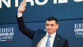 Rome, Italy. 17th Dec, 2023. Castel Sant'Angelo, Rome, Italy, December 17, 2023, George Simion during Atreju, political demonstration organized by Fratelli d'Italia, Giorgia Meloni's party - fourth day - News Credit: Live Media Publishing Group/Alamy Live