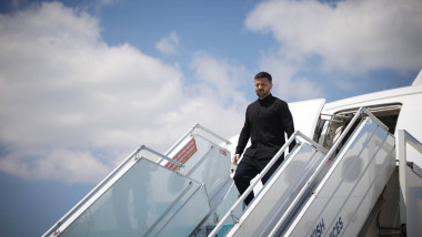 Ukrainian President Volodymyr Zelensky arrives in Ankara