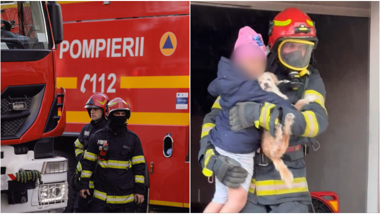 VIDEO  Incendiu puternic cu degajări mari de fum într-un bloc din Ploiești: 30 de persoane, inclusiv copii, au fost evacuate