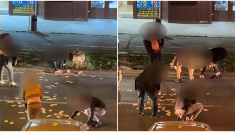 VIDEO  Incident neobișnuit în Timișoara: o femeie a aruncat 13.000 de euro în mijlocul străzii. De ce a recurs la acest gest