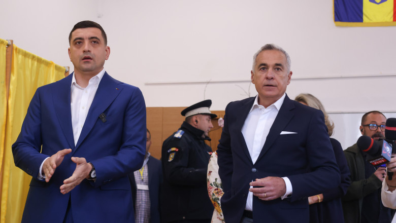 VIDEO  Explicațiile Poliției după ce George Simion și Călin Georgescu au fost dați afară din secția de votare