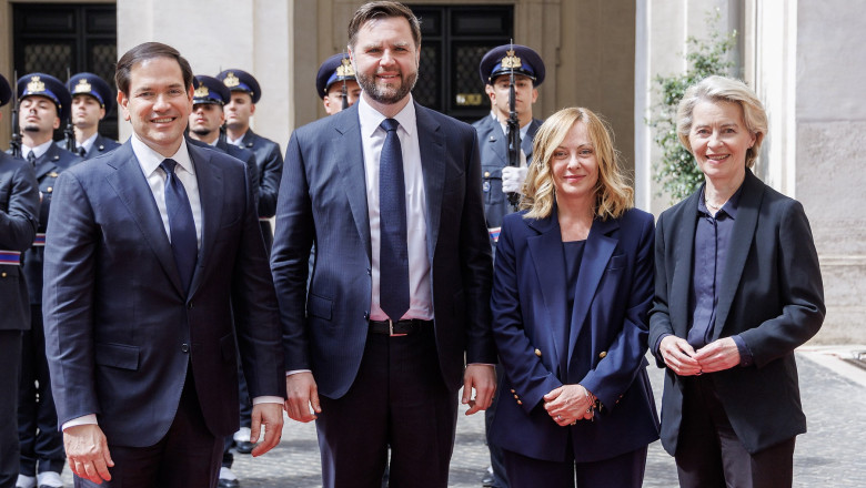 Palazzo Chigi - Giorgia Meloni incontra James David Vance e Ursula von der Leyen