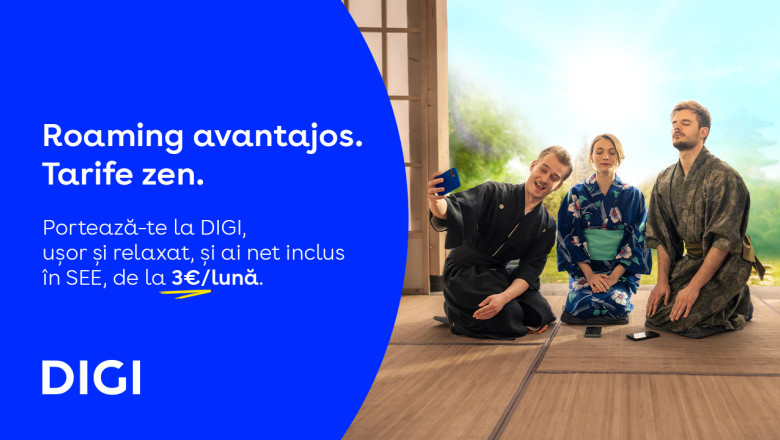 Vacanțe mai relaxate cu „Roaming Zen” de la DIGI