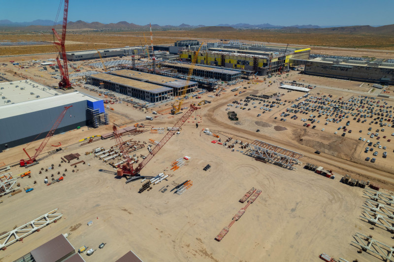 An,Aerial,View,Of,Taiwan,Semiconductors,Mega,Factory,Under,Construction