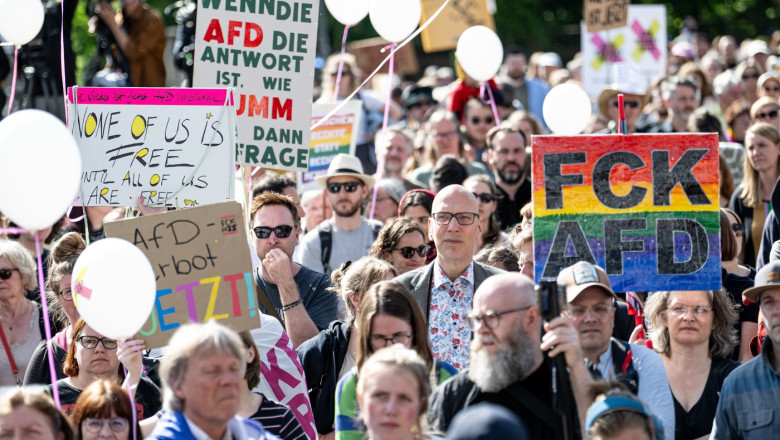 Mii de persoane au demonstrat în Germania pentru a cere interzicerea AfD