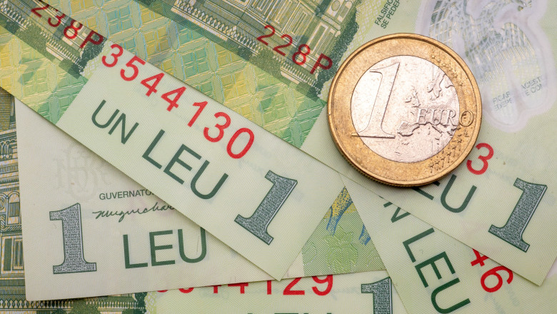BNR: Leul se apreciază față de euro, dar scade față de dolar