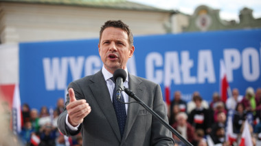 Candidate presidential elections Rafal Trzaskowskis campaigns in Krakow