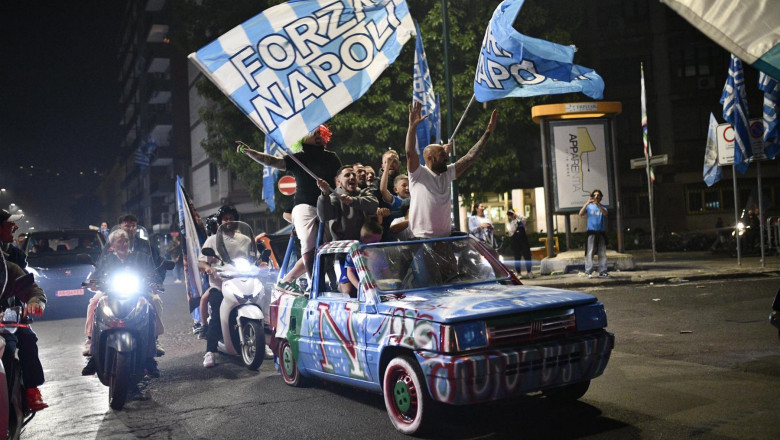 GALERIE FOTO  Extaz la Napoli după ce echipa a câștigat al patrulea titlu de campioană a Italiei