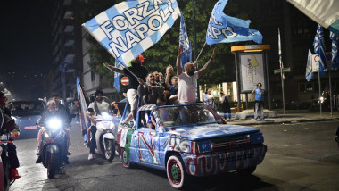 Italy, Naples: Napoli Wins The 4th Scudetto In Its History. Napoli Fans