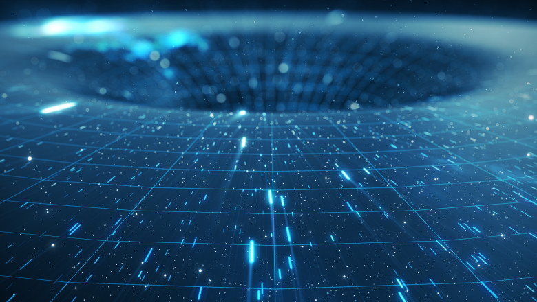 3d,Illustration,Tunnel,Or,Wormhole,,Tunnel,That,Can,Connect,One