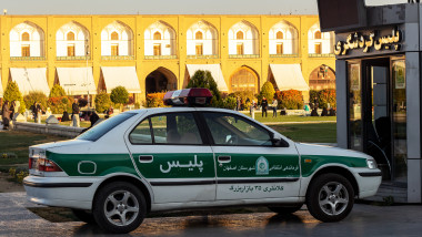 Isfahan,,Iran,-,November,2019.,Iranian,Police,Car,Is,Parked