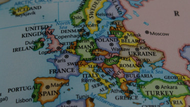 Close,Up,Of,The,Europe,On,A,Map,With,European