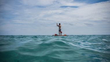paddleboarding
