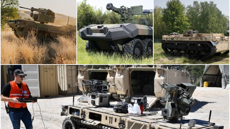 FOTO  Dronele obligă Armata SUA să-și regândească vehiculele de luptă robotizate. Patru prototipuri revoluționare