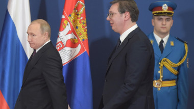 Working visit of Russian President Vladimir Putin to Serbia.