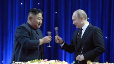 Kim Jong Un și Vladimir Putin