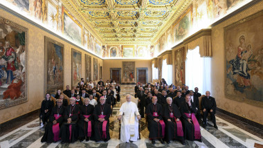 Pope Leo XIV Meets Peruvian Delegation From Chiclayo - Vatican, Rome, Vatican (or Holy See) - 19 May 2025