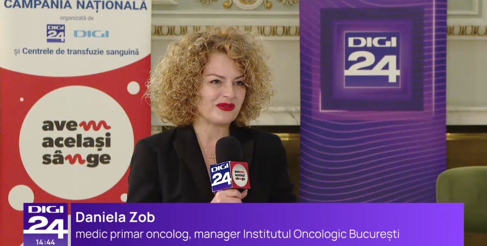 Avem același sânge. Daniela Zob, manager Institutul Oncologic: "Sângele nu poate fi înlocuit cu nimic"