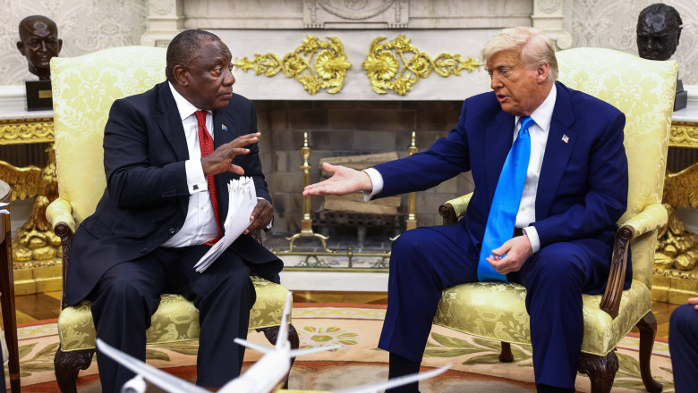 VIDEO  O nouă ambuscadă în Biroul Oval. Donald Trump l-a acuzat pe Cyril Ramaphosa de un „genocid al albilor” în Africa de Sud