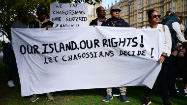 Chagos Islands protest, London, UK - 07 Oct 2024