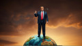 President,Donald,Trump,Standing,On,Top,Of,The,World,With