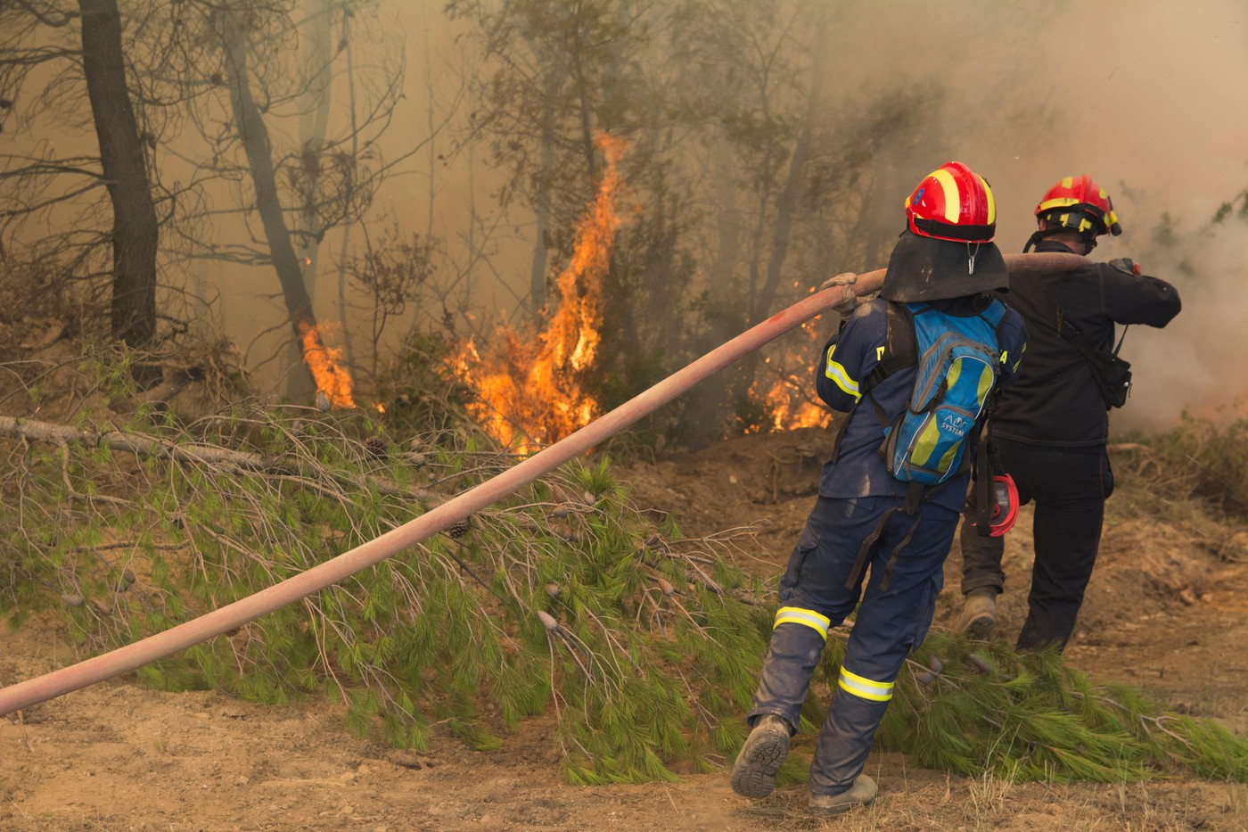 Pompierii greci se antrenează pentru stingerea incendiilor de vegetaţie din acest sezon. Aproape 10.000 de incendii au fost anul trecut