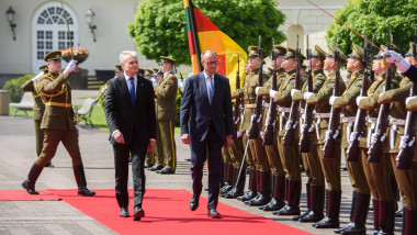 German Chancellor Friedrich Merz visiting Vilnius - 22 May 2025