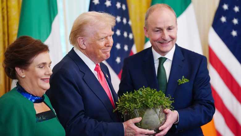 Donald Trump și premierul irlandez Michael Martin