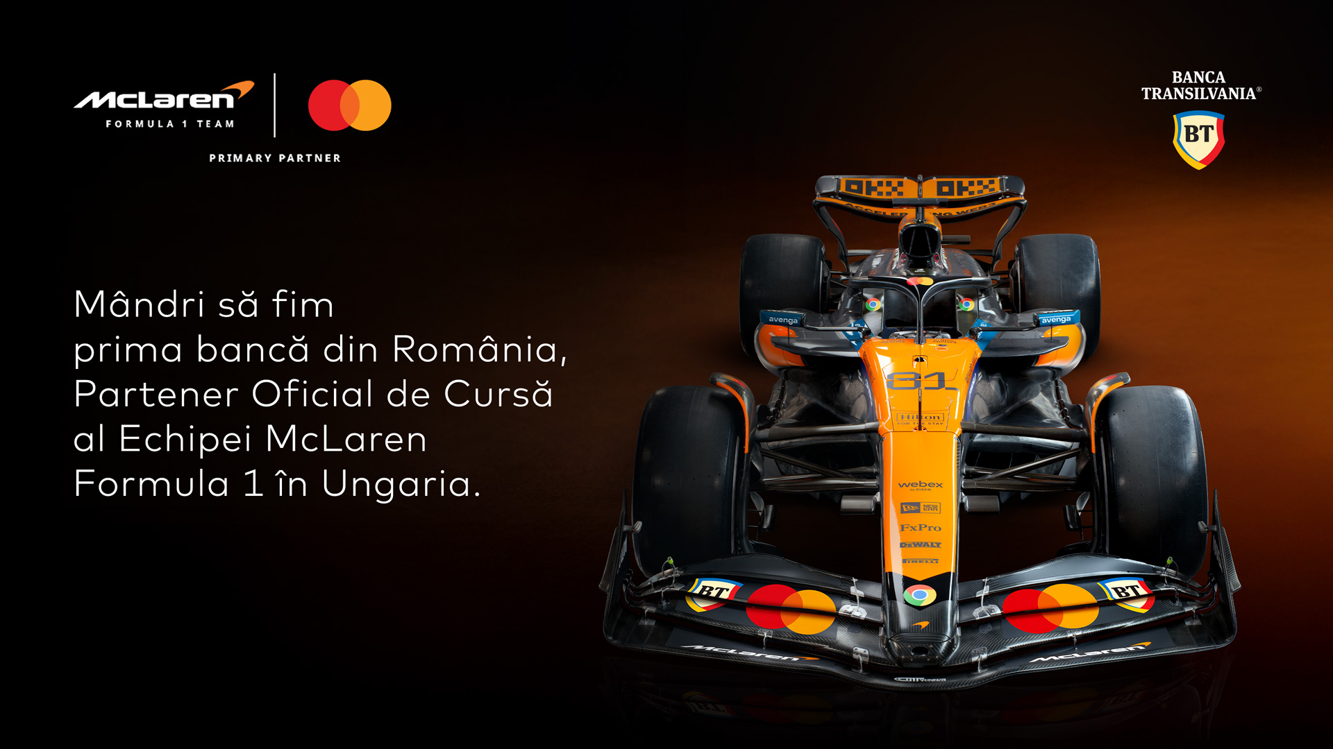 (P) Prima bancă din România care devine partener al unei echipe de Formula 1. Ce super piloți vor avea sigla firmei românești pe cască