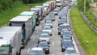 Traffic,Jam,On,German,Autobahn