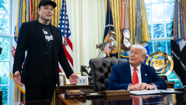 White House Officials Attend Press Conference With Donald J Trump And Elon Musk In Oval Office Washington DC - 30 May 2025