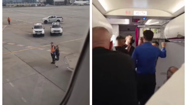 Scandal la bordul Wizz Air. Foto- capturi video
